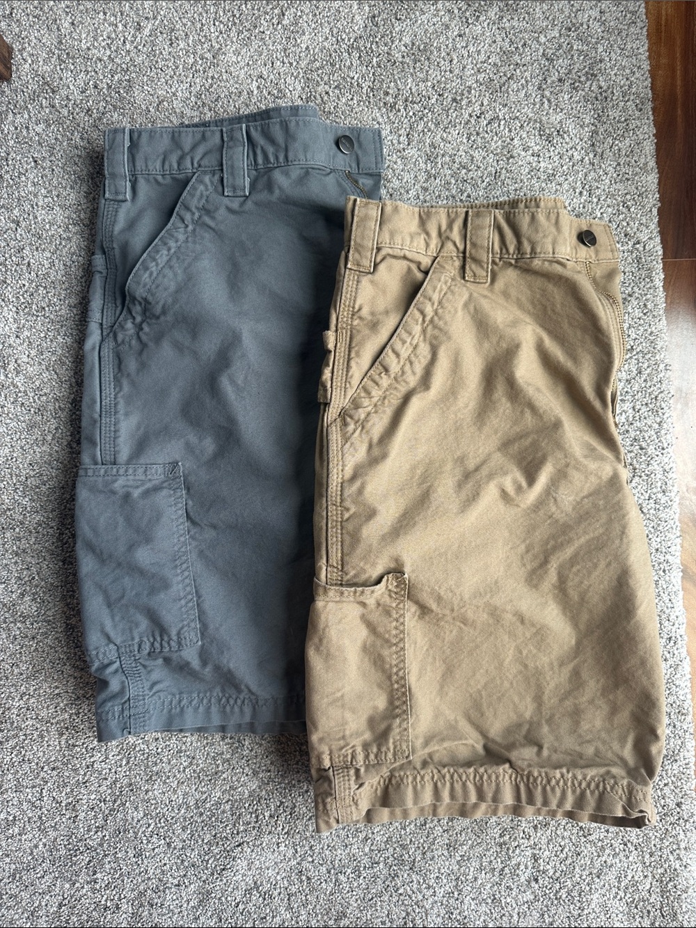Carhartt Men's Cargo Shorts in Gray & Khaki